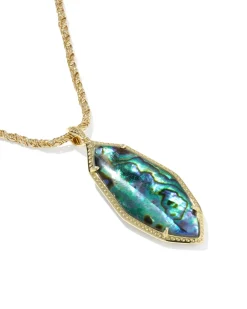 Ophelia Gold Large Long Pendant Necklace