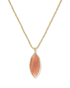 Ophelia Gold Large Long Pendant Necklace