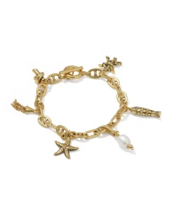 Parker Charm Vintage Gold Bracelet