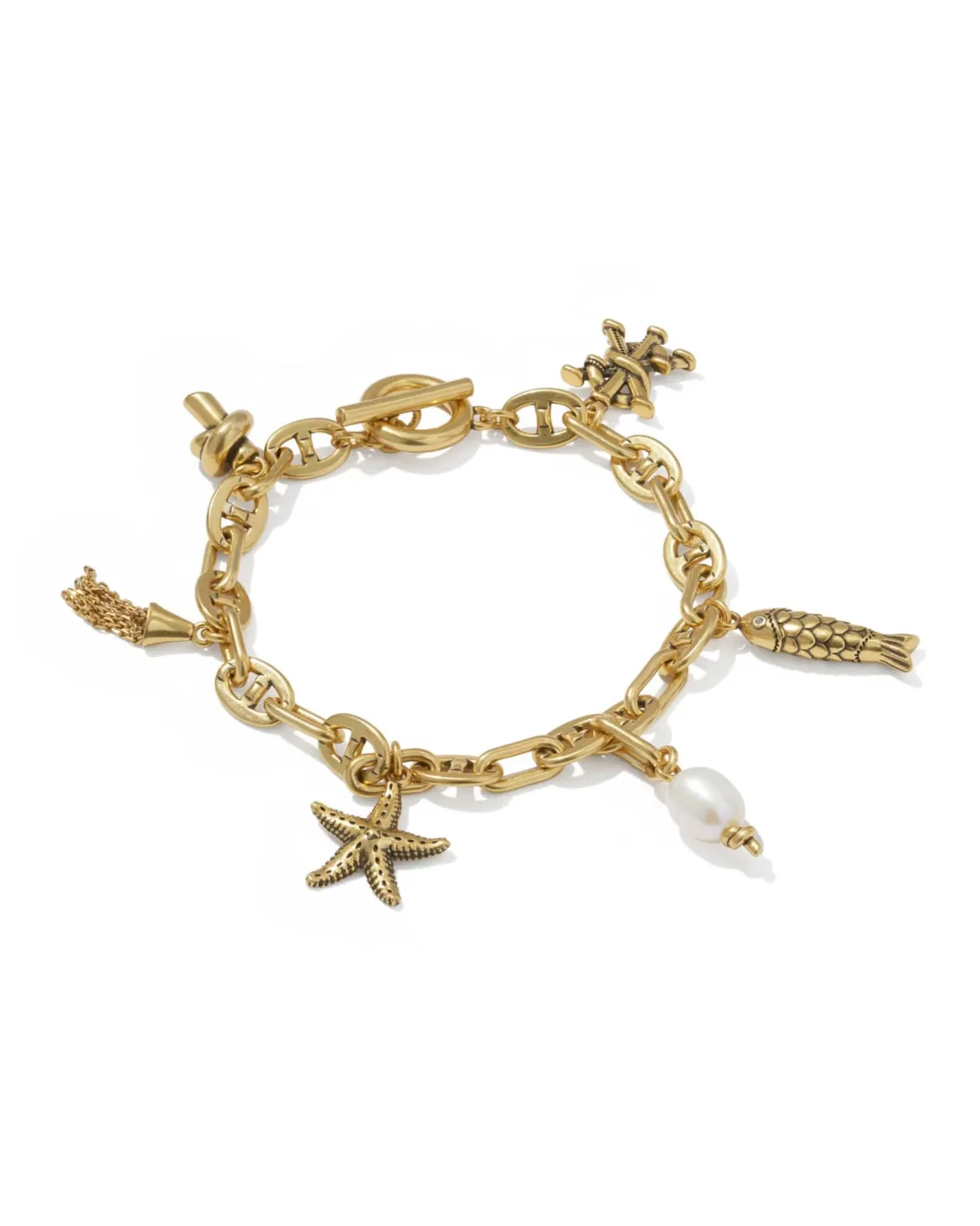 Parker Charm Vintage Gold Bracelet