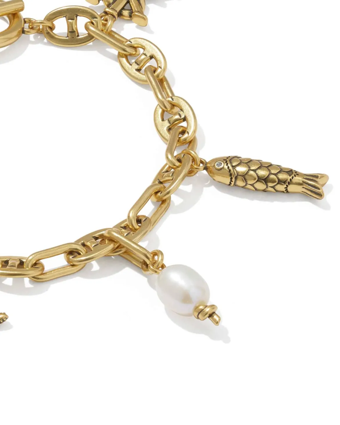 Parker Charm Vintage Gold Bracelet