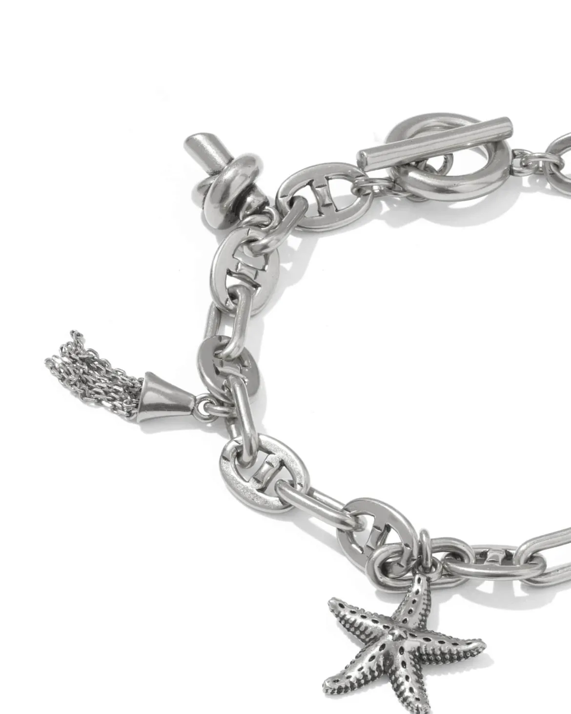 Parker Charm Vintage Silver Bracelet