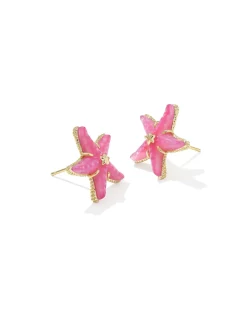 Parker Starfish Gold Stud Earrings