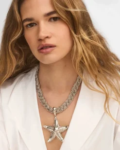 Parker Starfish Silver Statement Necklace