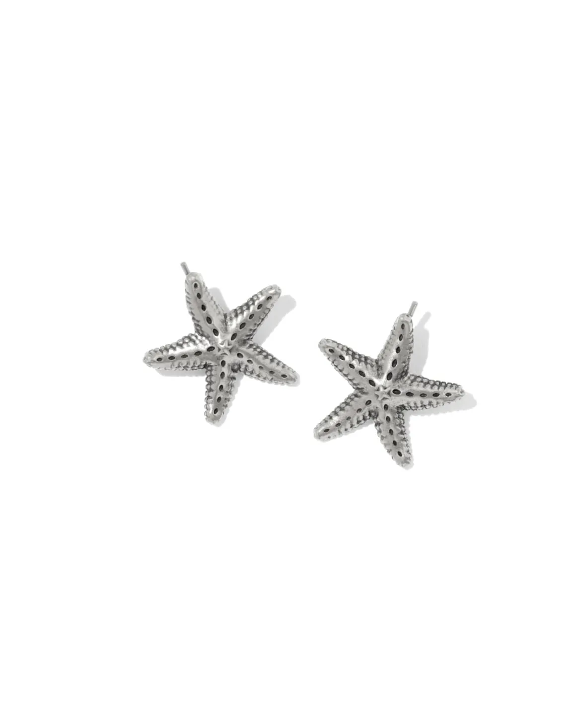 Parker Starfish Vintage Silver Metal Stud Earrings