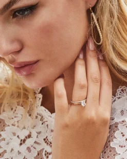 Pave Band Ring in 14k Yellow Gold