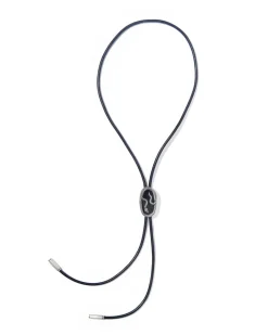 Phoenix Oxidized Sterling Silver Stone Bolo Necklace
