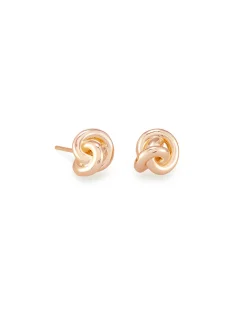 Presleigh Love Knot Stud Earrings in Rose Gold