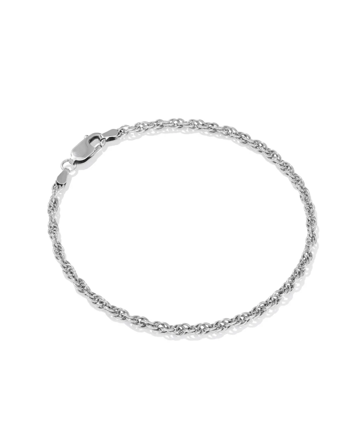Ryan Rope Chain Bracelet in Oxidized Sterling Silver