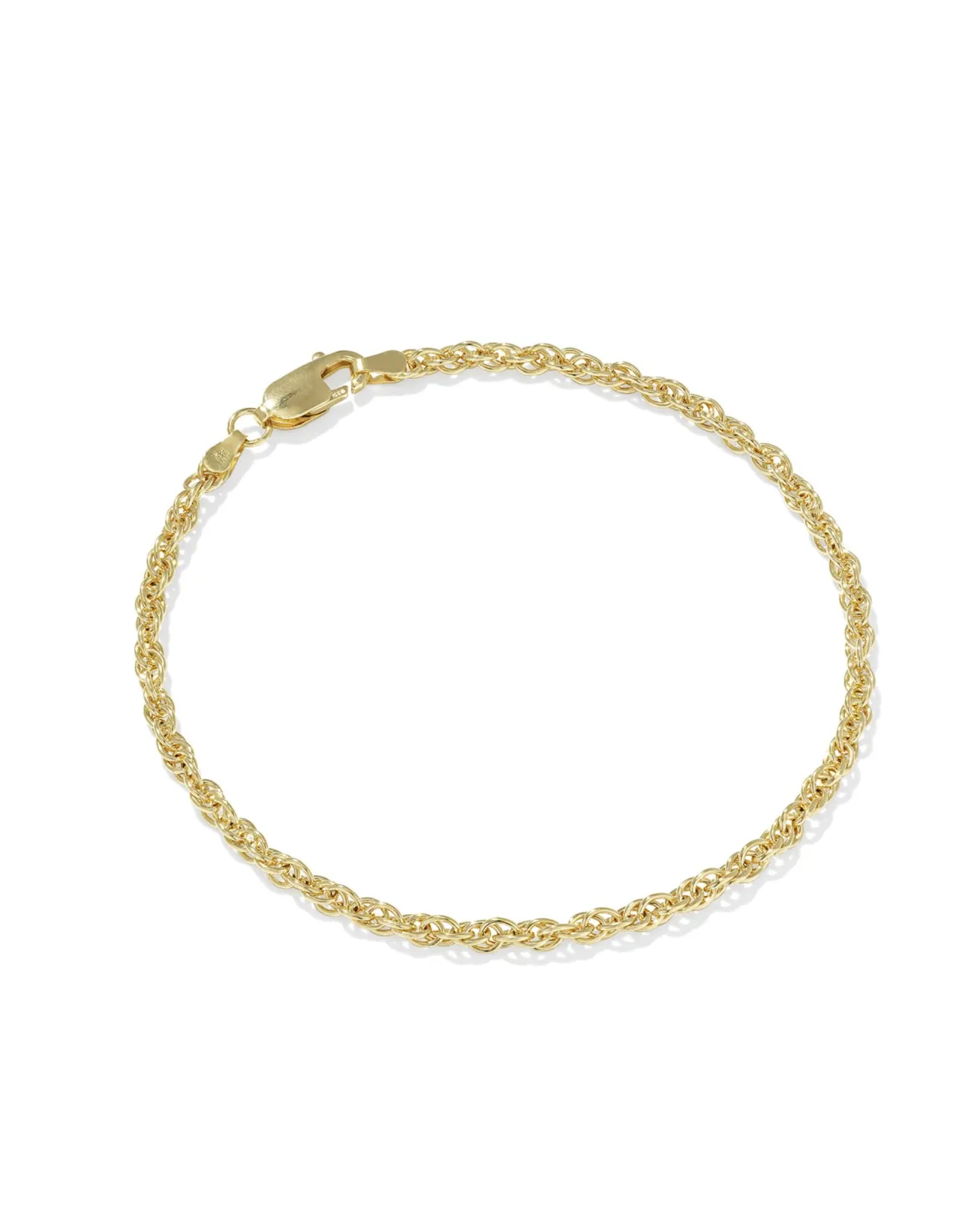 Ryan Rope Chain Bracelet in 18k Gold Vermeil