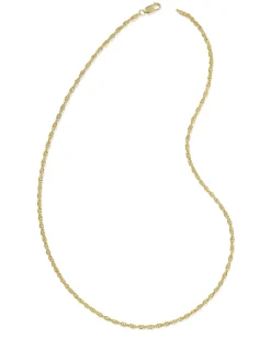 Ryan Rope Chain Necklace in 18k Gold Vermeil