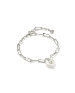 Sasha Heart Silver Delicate Chain Bracelet