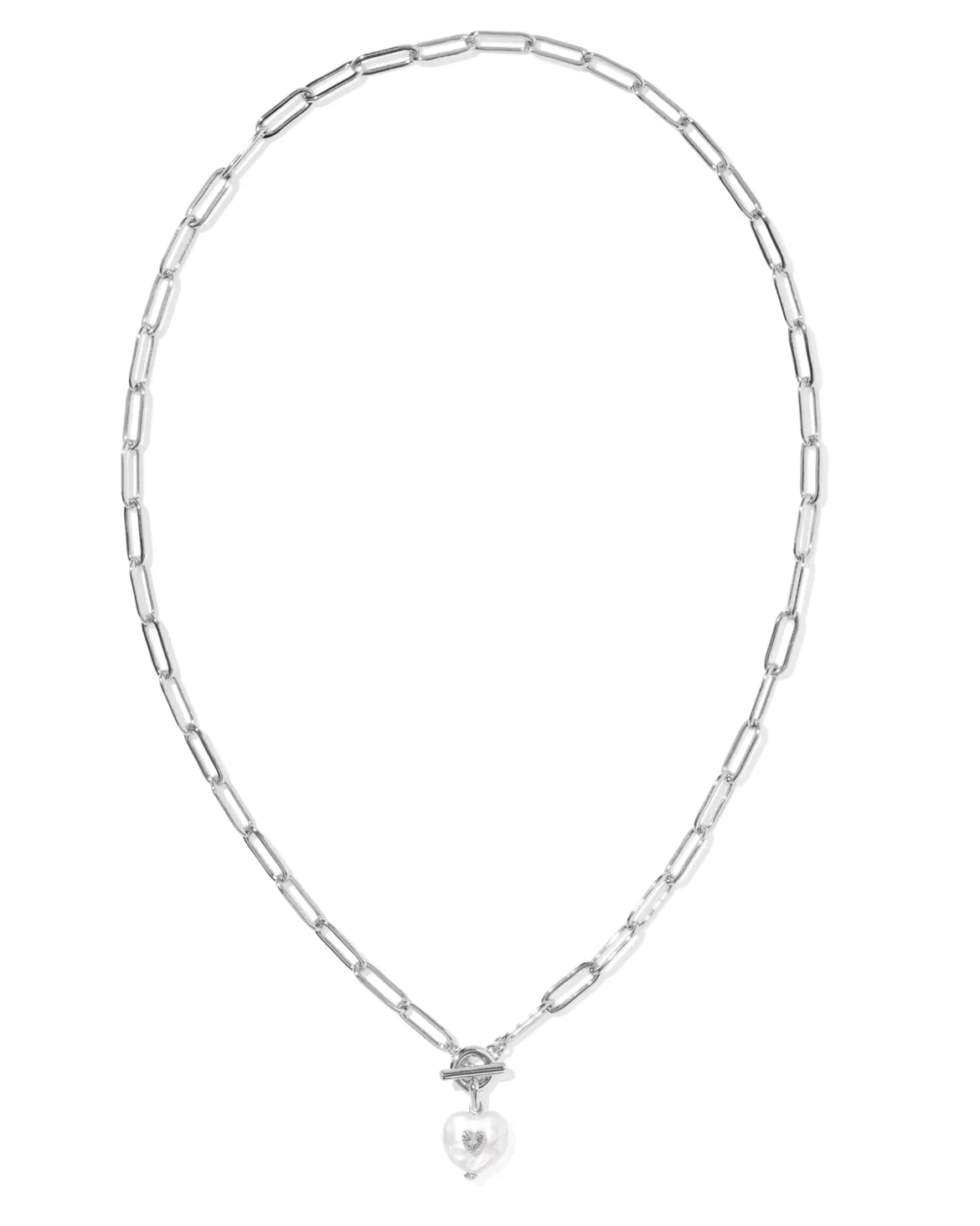 Sasha Heart Silver Link and Chain Necklace