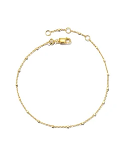 Single Satellite Chain Bracelet in 18k Yellow Gold Vermeil