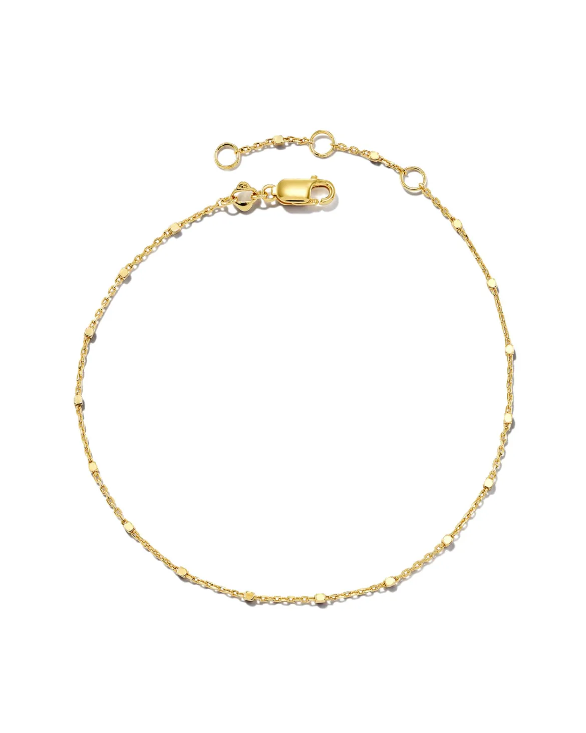Single Satellite Chain Bracelet in 18k Yellow Gold Vermeil