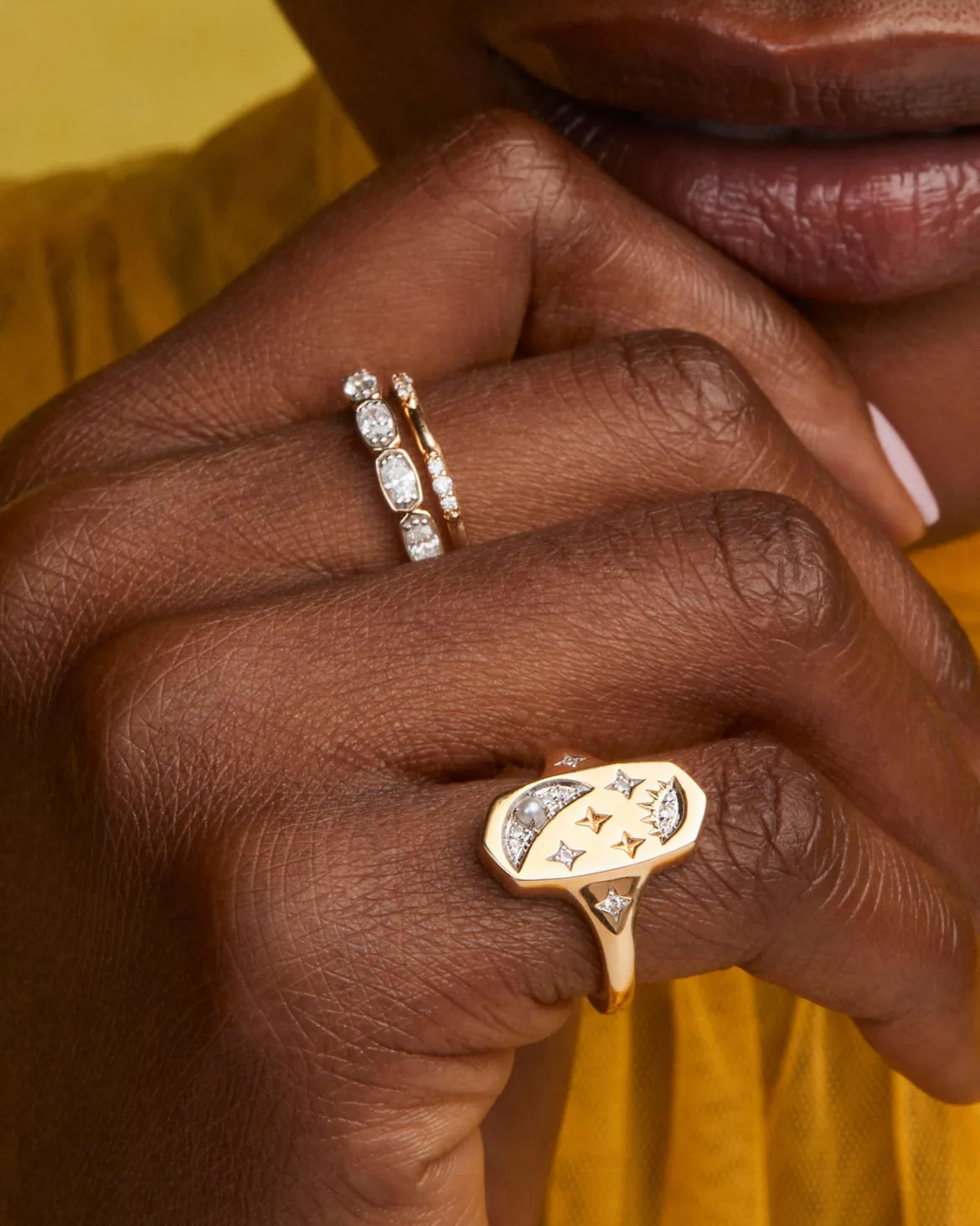 Skye Celestial 18k Yellow Gold Vermeil Cocktail Ring