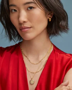 Small Paperclip Chain Necklace in 18k Gold Vermeil