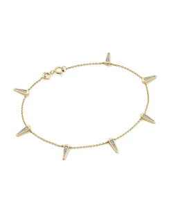 Small Spike 14k Yellow Gold Bracelet