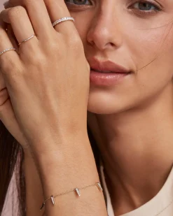 Small Spike 14k Yellow Gold Bracelet