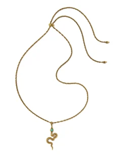Snake Vintage Gold Large Long Pendant Necklace