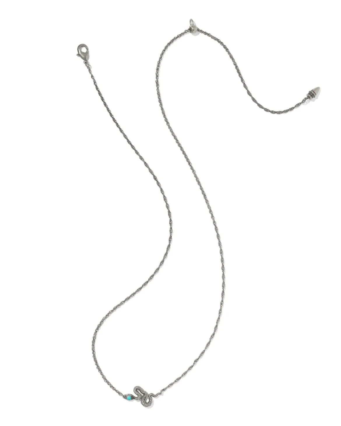 Snake Vintage Silver Short Pendant Necklace