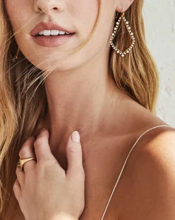 Sophee Crystal Drop Earrings in Gold