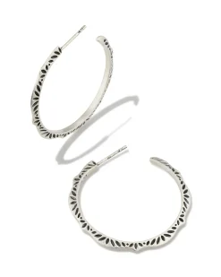 Sophee Hoop Earrings in Oxidized Sterling Silver
