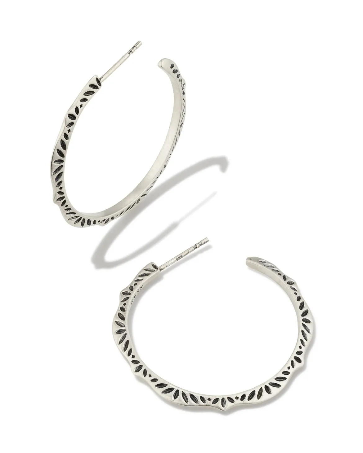 Sophee Hoop Earrings in Oxidized Sterling Silver