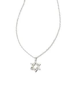 Star of David Pendant Necklace in Silver