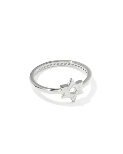 Star of David Sterling Silver Band Ring