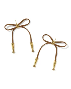 Tedi Vintage Gold Bow Statement Earrings