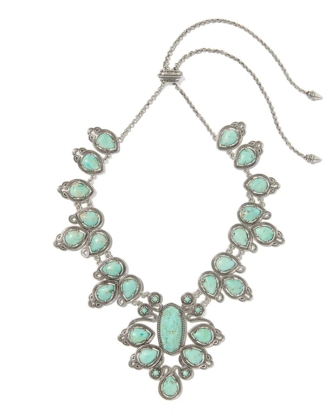 Tedi Vintage Silver Statement Necklace
