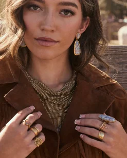 Terra Ring Set of 3 in Vintage Gold