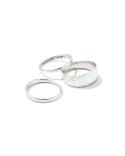 Terra Ring Set of 3 in Vintage Silver