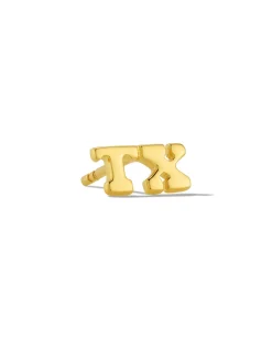 Texas Single Stud Earring in 18k Gold Vermeil