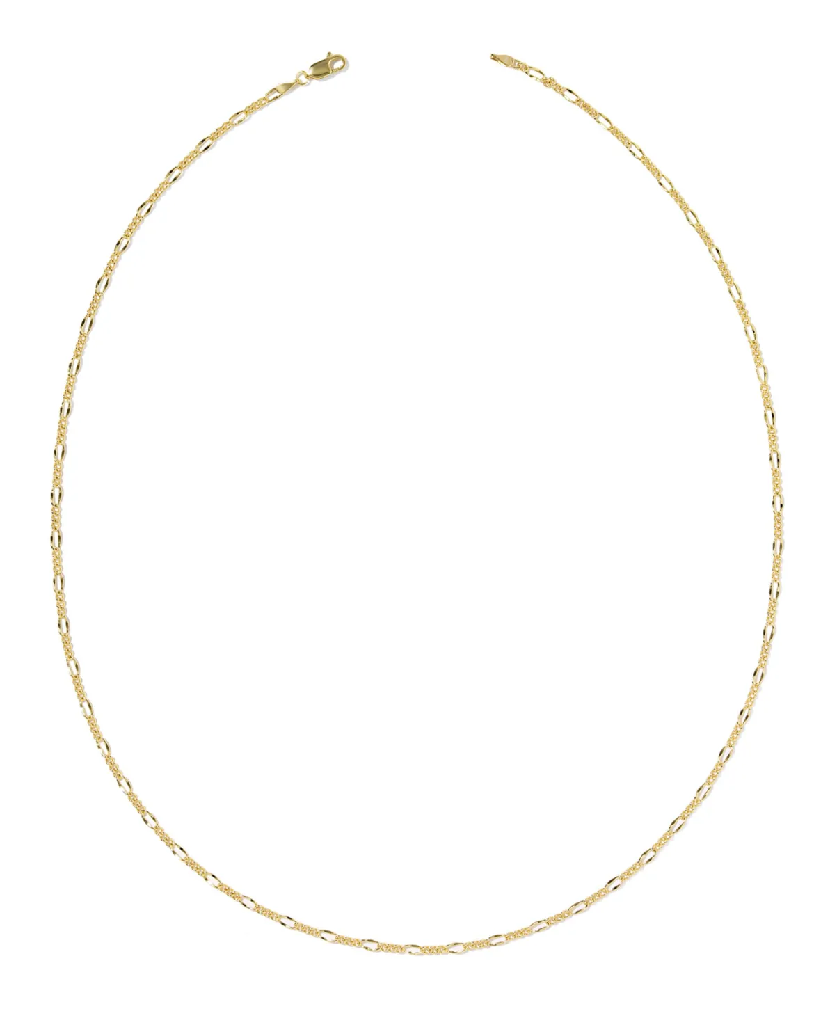 Thin Figaro 18k Gold Vermeil Chain Necklace