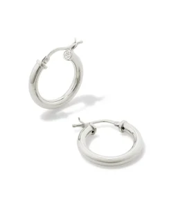 Tube Small 20mm Hoop Earrings in Sterling Silver