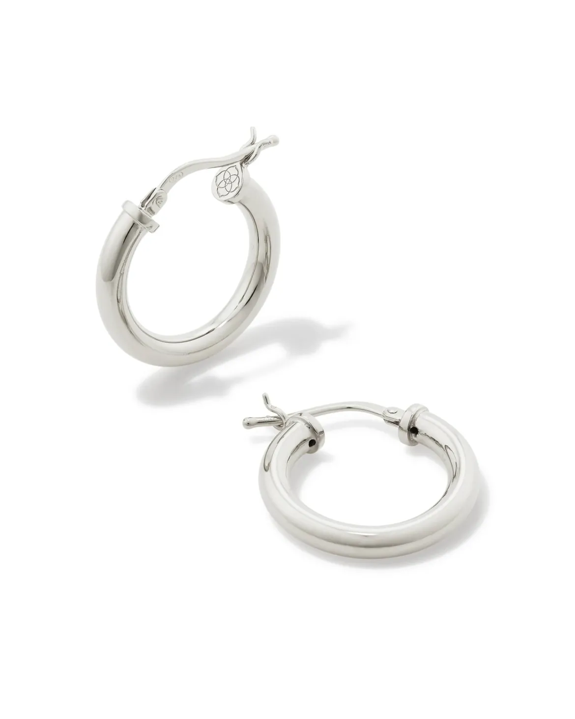 Tube Small 20mm Hoop Earrings in Sterling Silver
