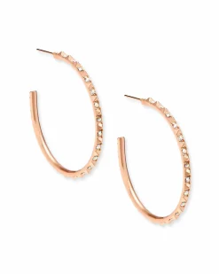 Veronica Hoop Earrings in Rose Gold