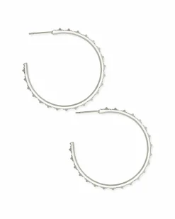 Veronica Hoop Earrings in Silver