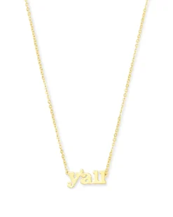 Y'all Pendant Necklace in 18k Gold Vermeil