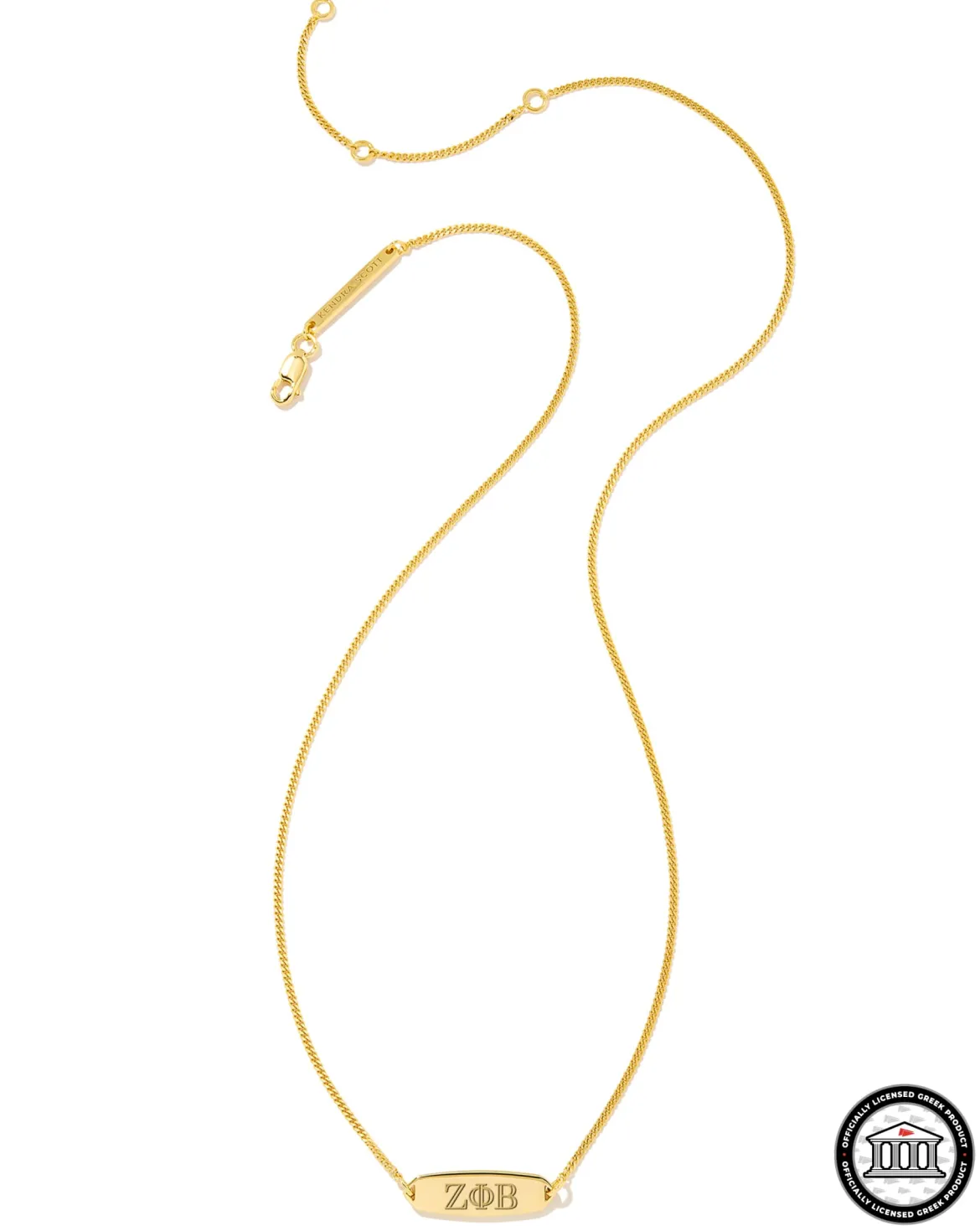 Zeta Phi Beta Pendant Necklace in 18k Gold Vermeil