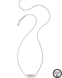 Zeta Tau Alpha Pendant Necklace in Sterling Silver